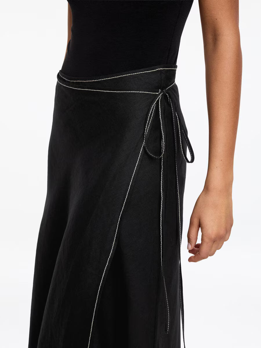 Linen Wrap Skirt