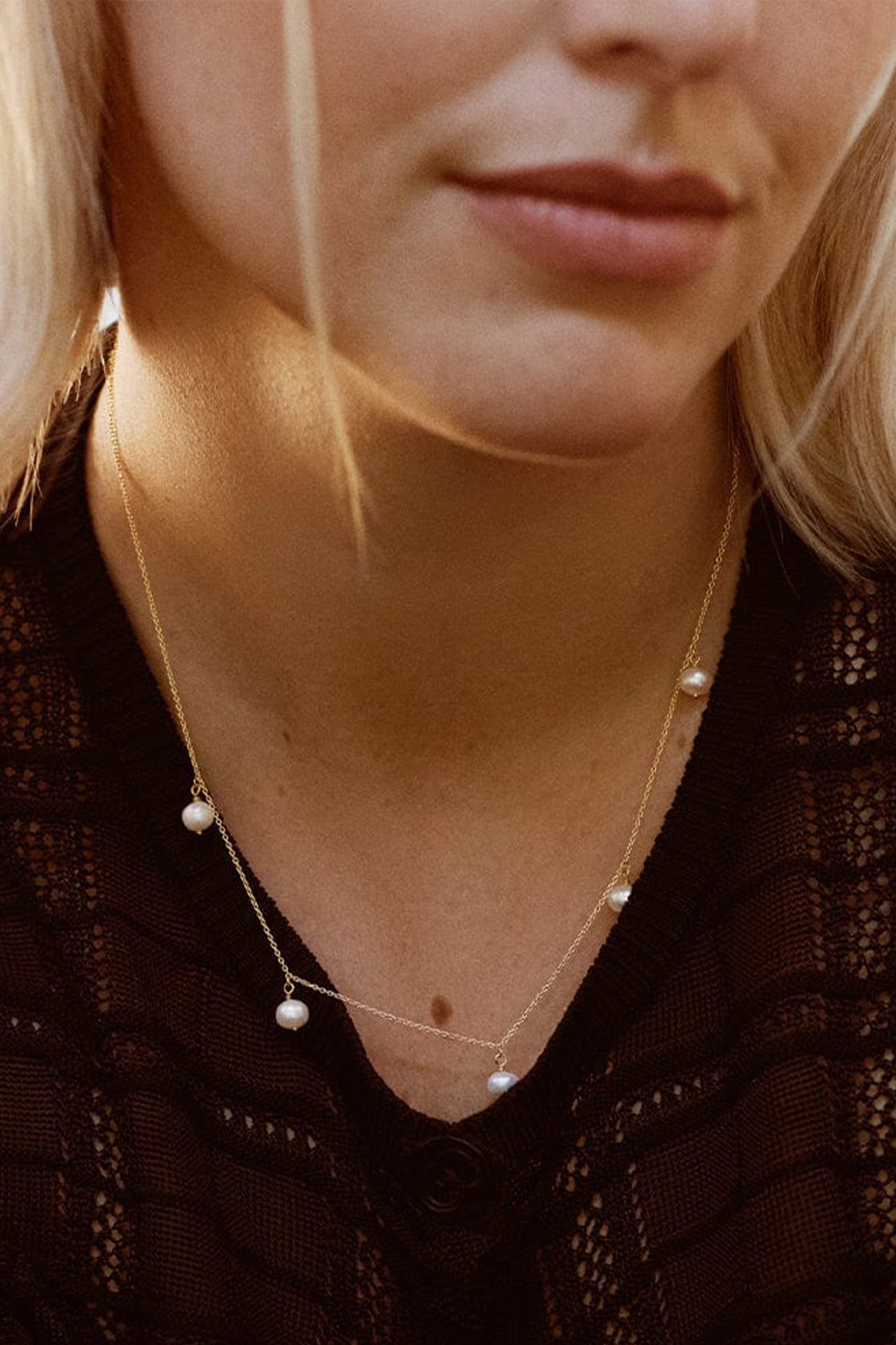 Estée Lalonde Fine Pearl Station Necklace