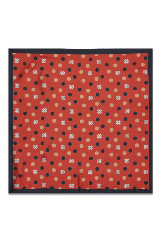 House Check Polka Dot Silk Foulard