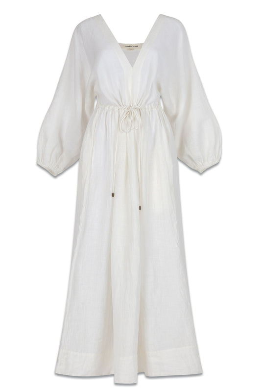 Dana Midi Dress with Plunge Neck