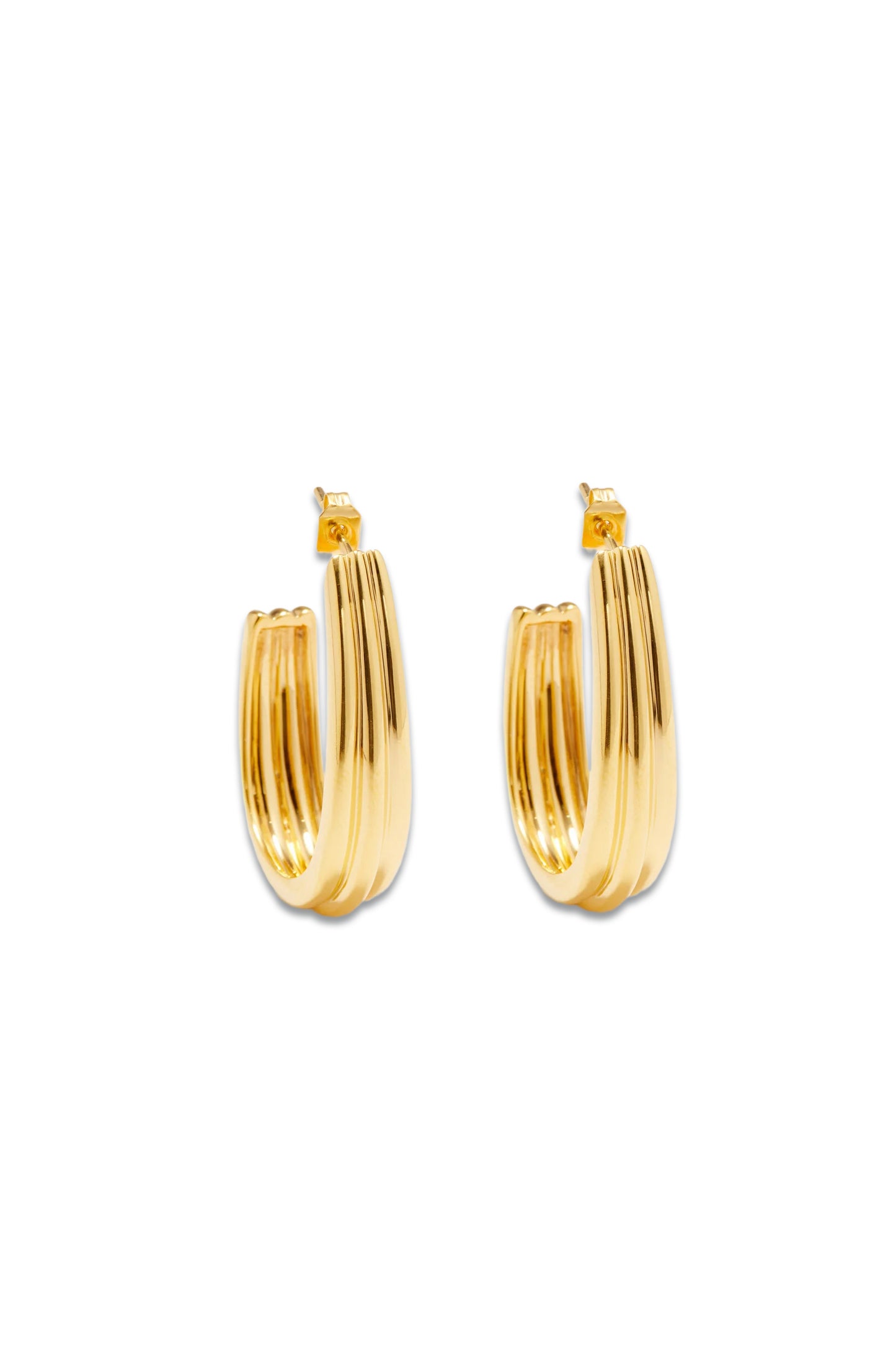 Flora 18kt Gold-plated Hoop Earrings