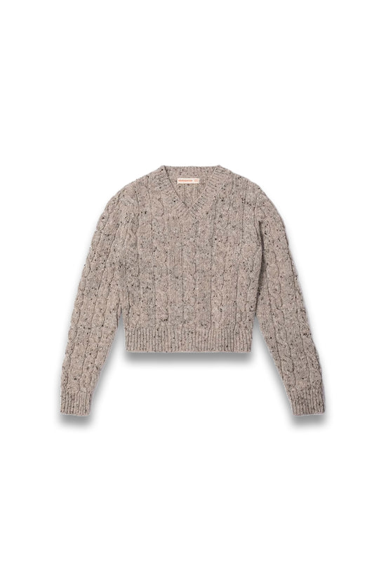 Mairie Donegal Cable V-neck