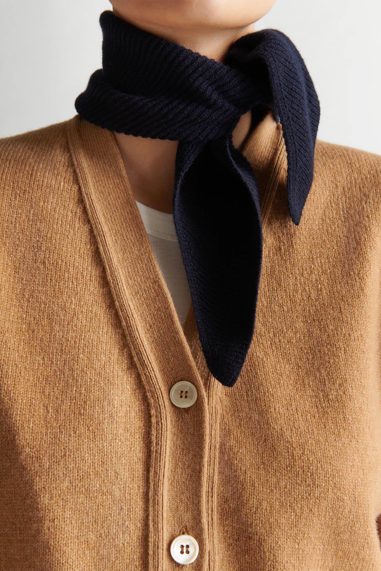 Navy Fionn Cashmere Foulard