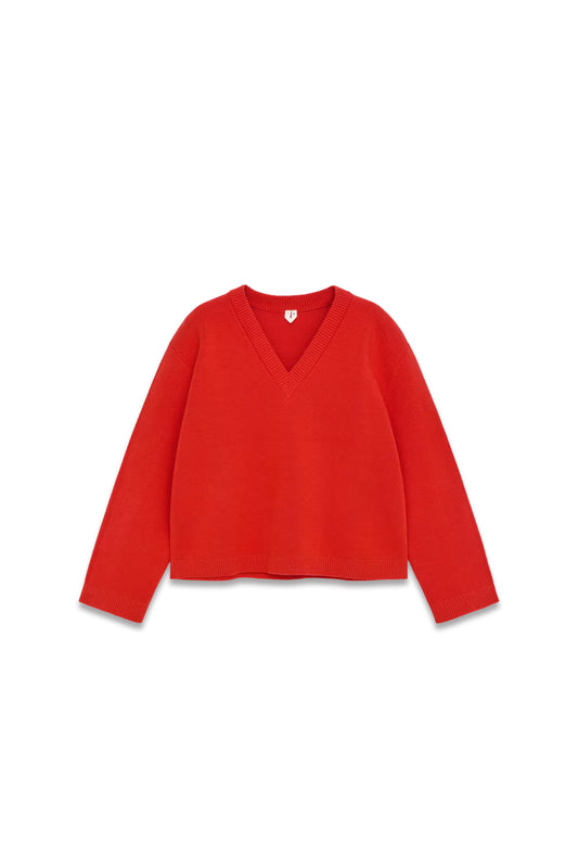 V-neck Cotton Jumper