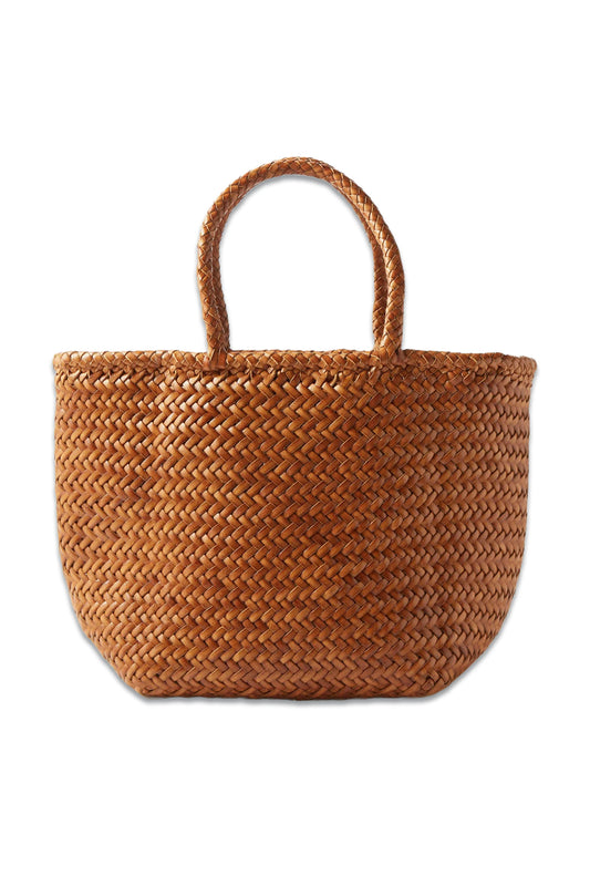 Grace Small Woven-leather Basket Bag