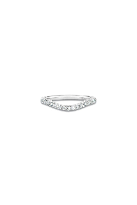 DB Classic Half Eternity Shaped Band in Platinum