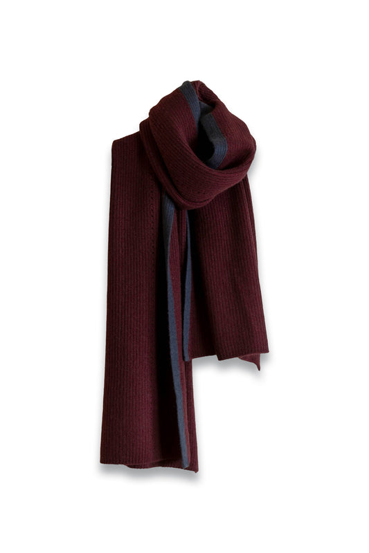 Large Scarf in Burgundy/Marine