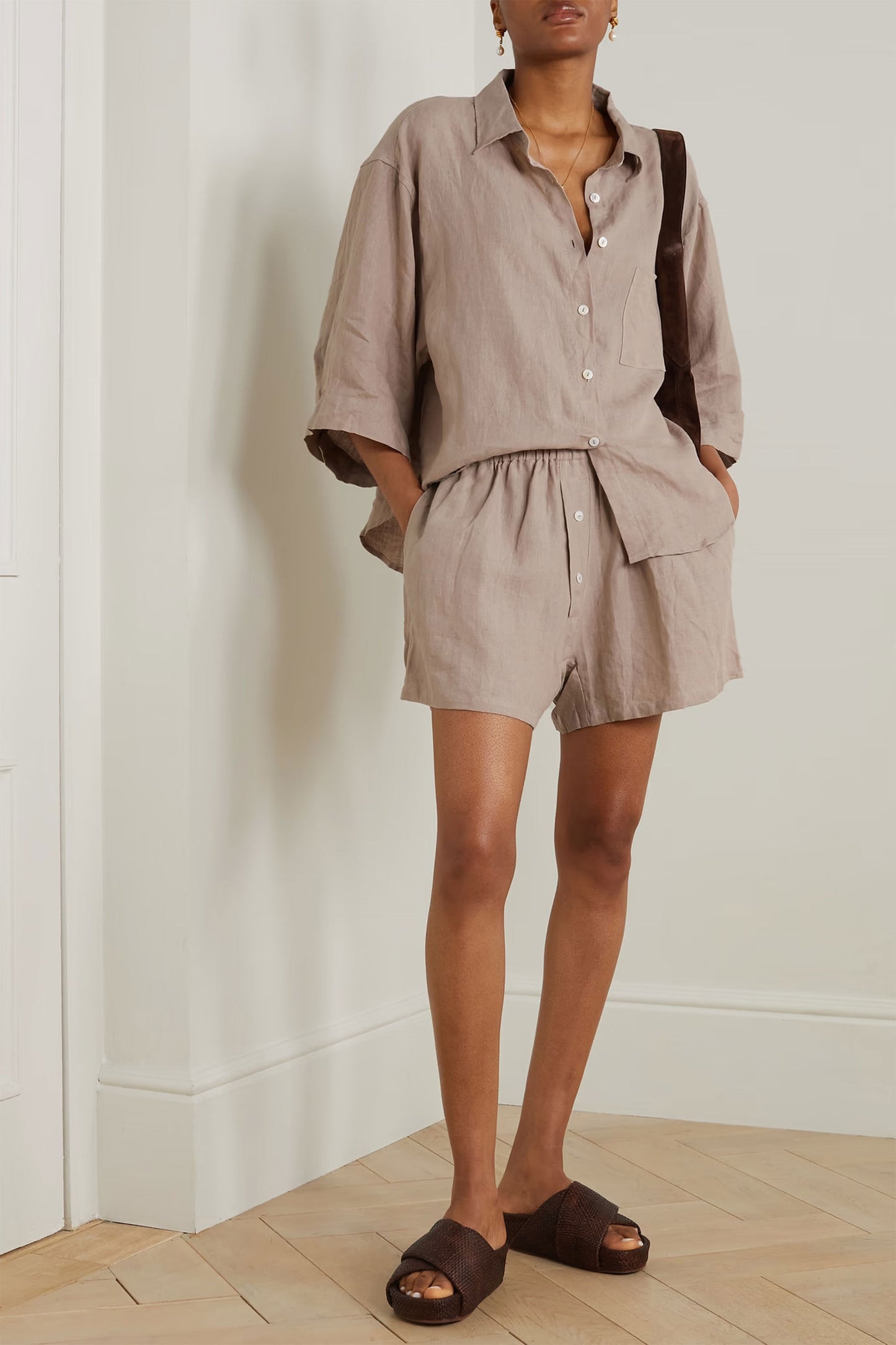 The 03 Linen Shirt And Shorts Set