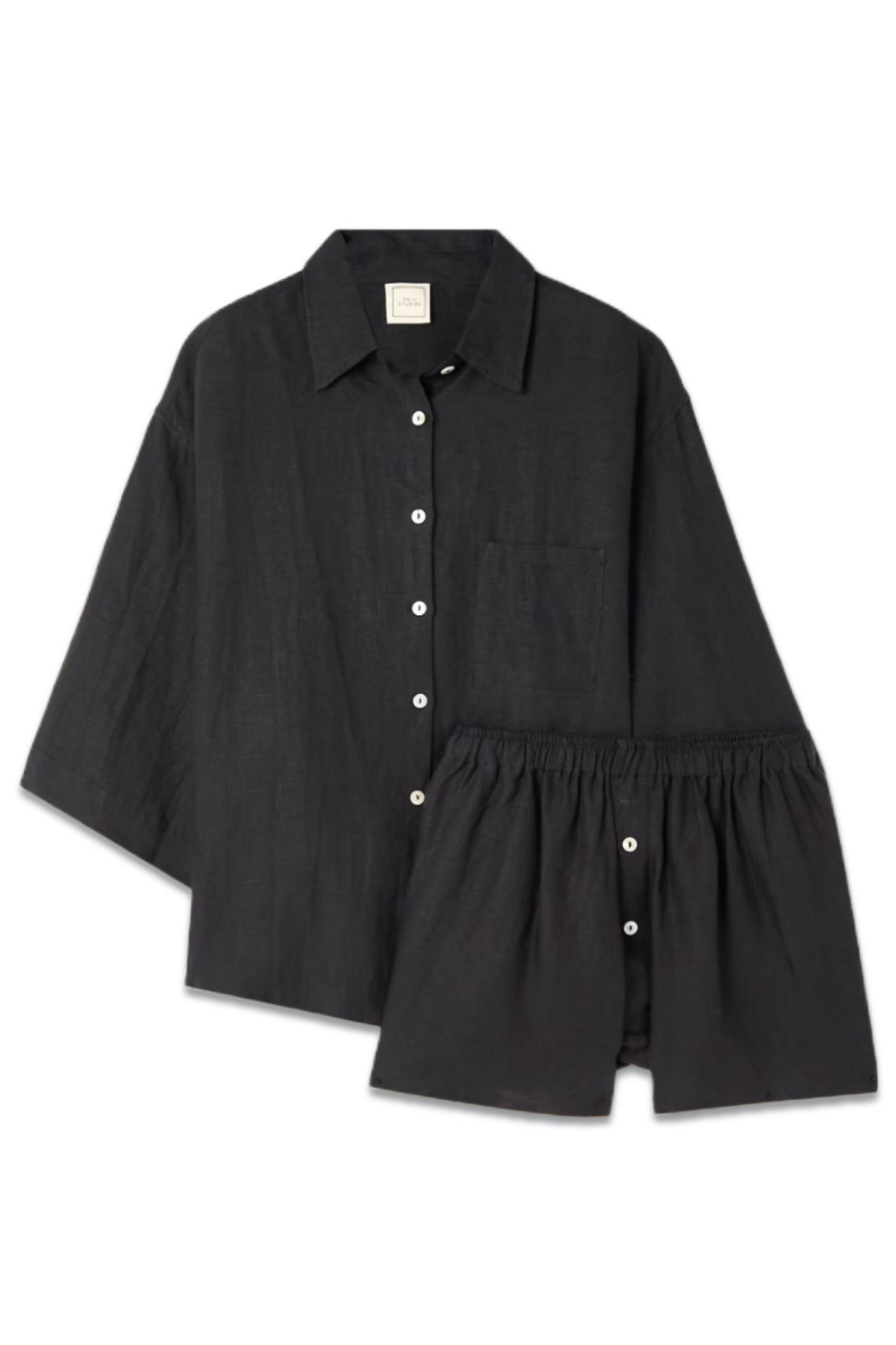 The 03 Washed-Linen Shirt and Shorts Set