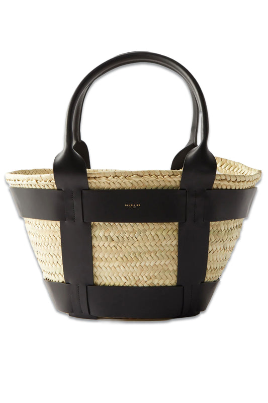 Santorini Leather-trim Basket Bag