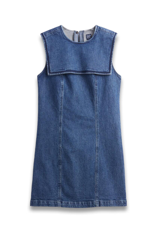 Denim Sailor Mini Dress
