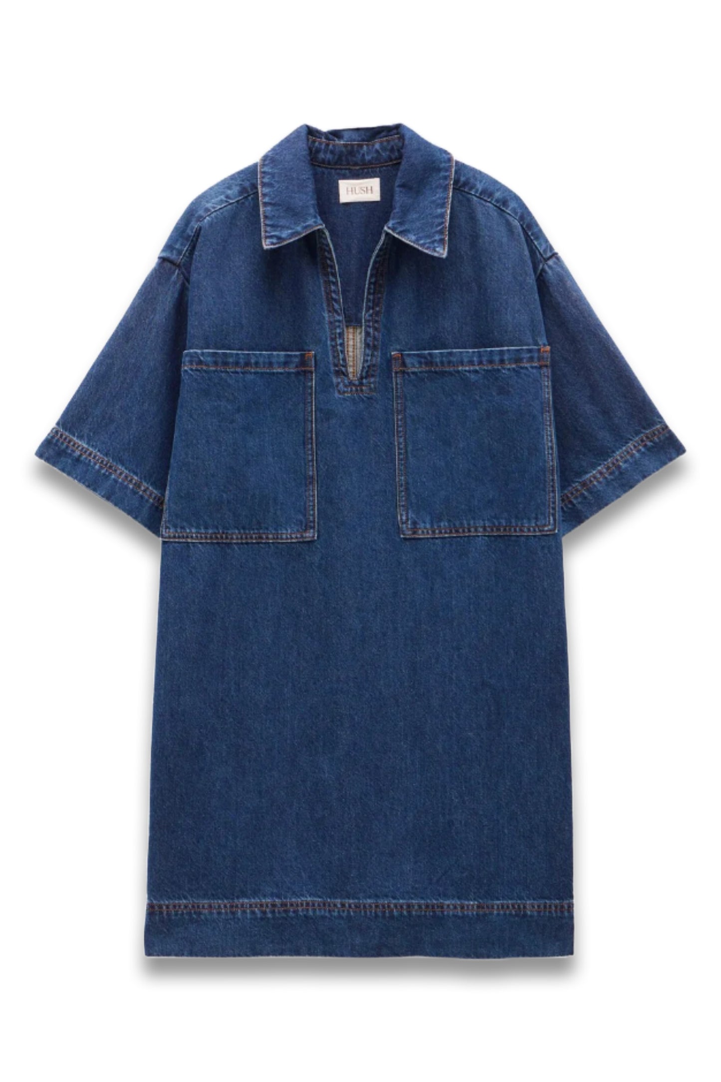 Alma Denim Contrast T-Shirt Dress