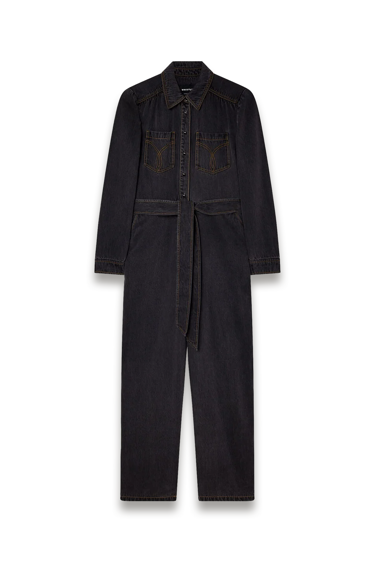 Cotton-blend Denim Jumpsuit