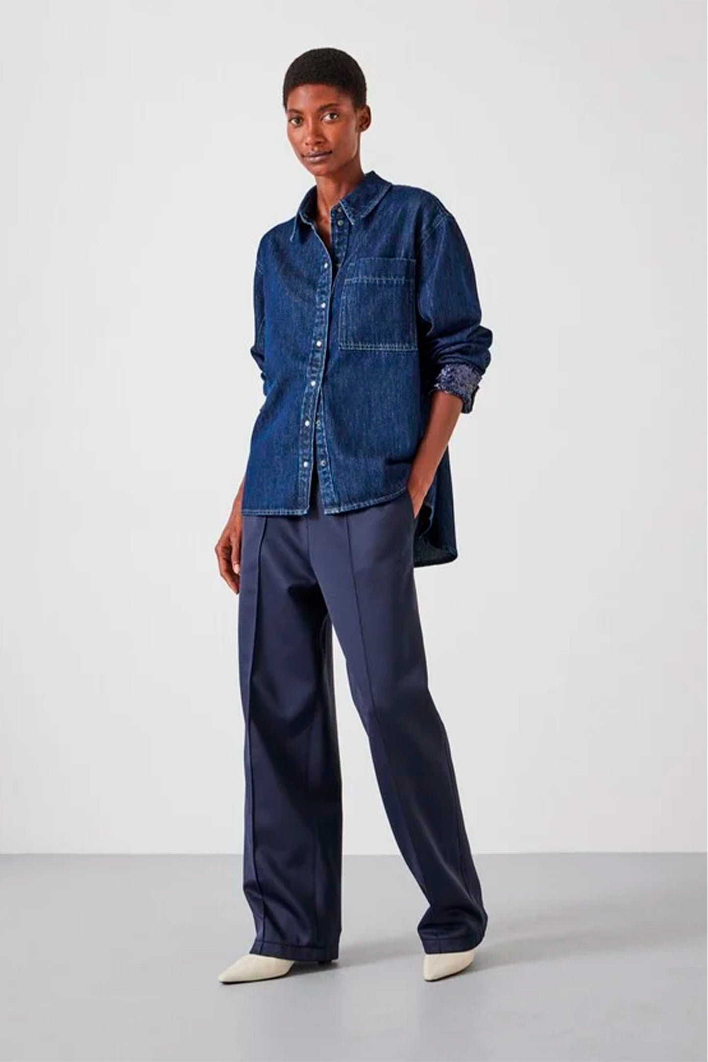 Sequin Detail Denim Shirt