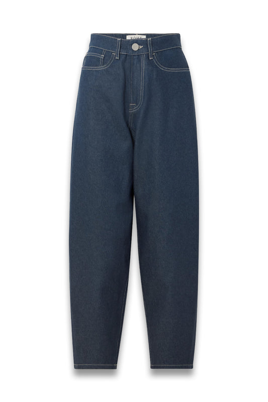 High-rise Barrel-leg Jeans