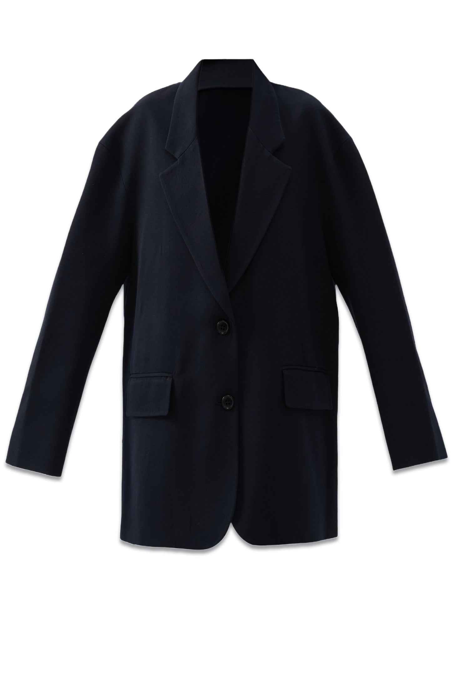 Split-Side Single-Breasted Wool Blazer