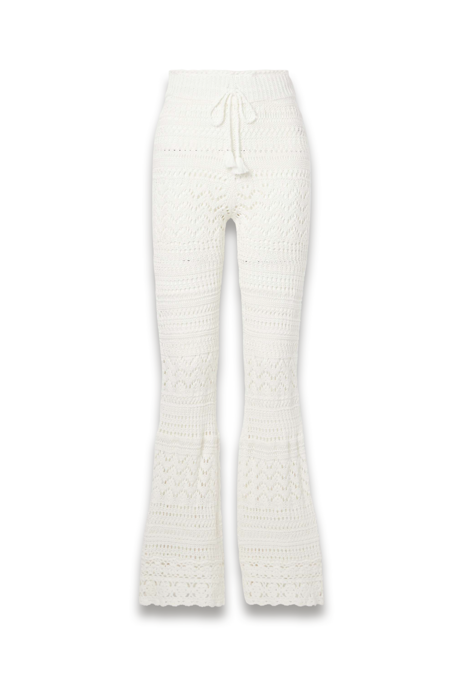 Fosta crocheted cotton flared pants
