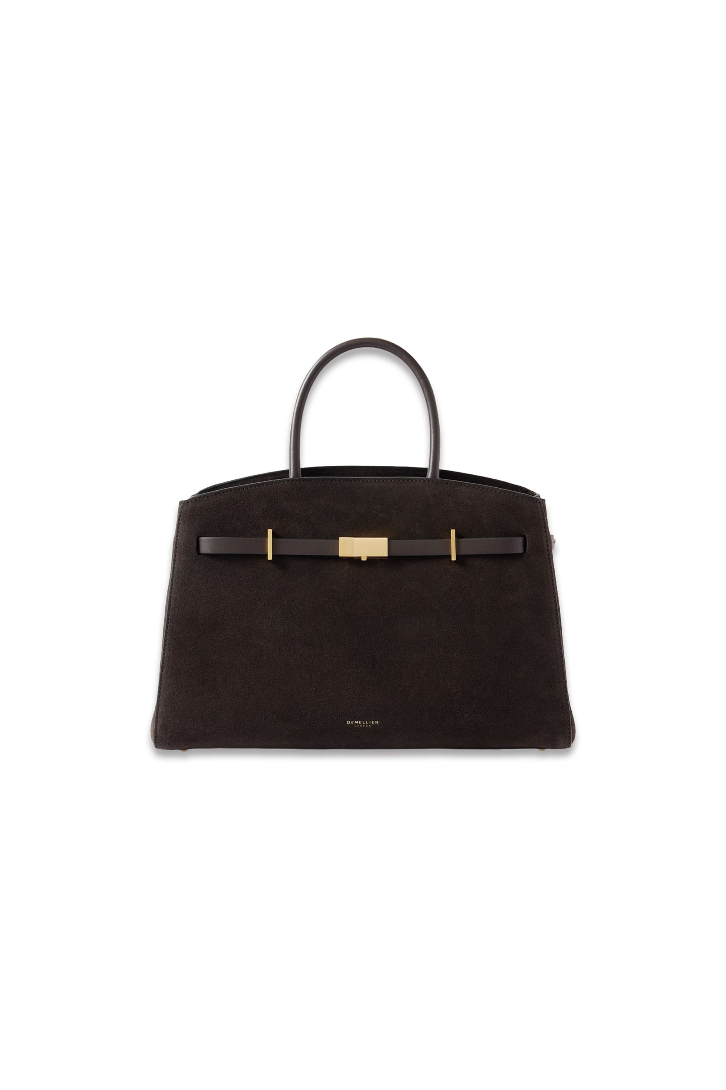 The Midi Hudson Leather-trimmed Suede Tote