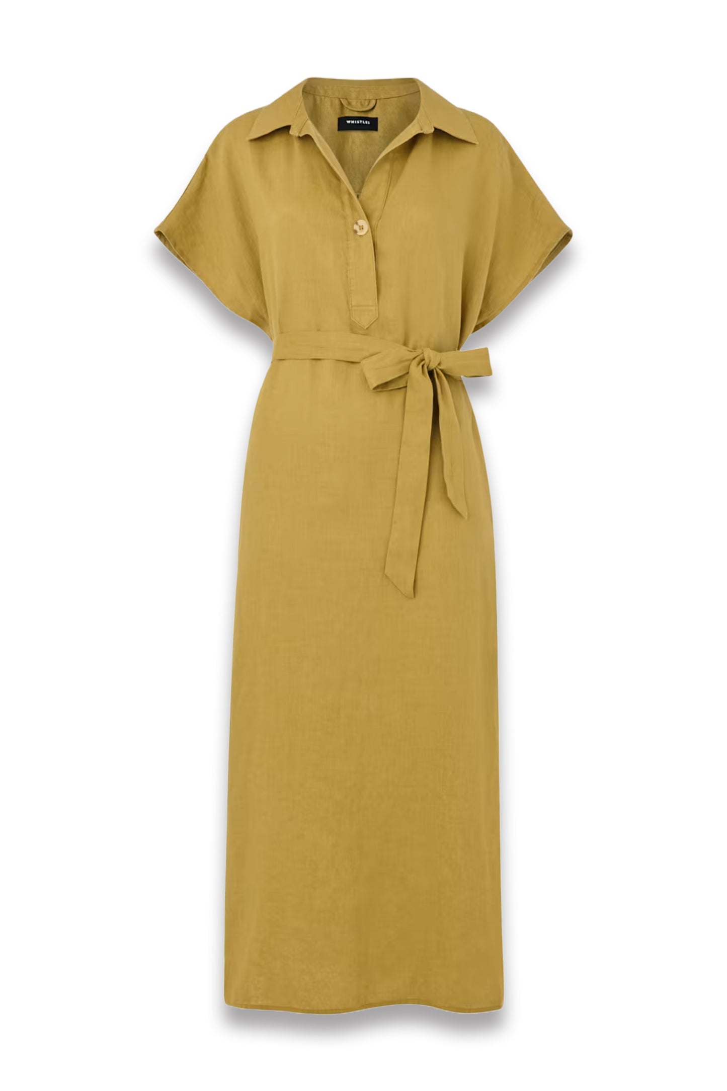 Olive Maddie Linen Shirt Dress