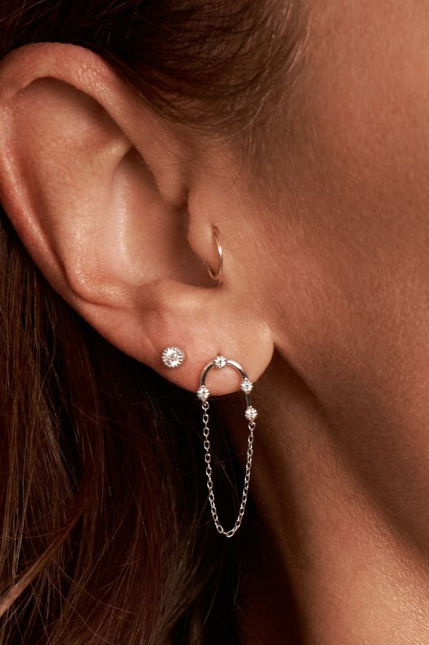 Forget-Me-Not Lab-Created Diamond Chain Drops