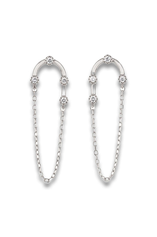 Forget-Me-Not Lab-Created Diamond Chain Drops