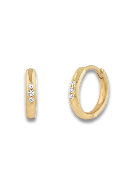 Created-Diamond Mini Huggie Hoops