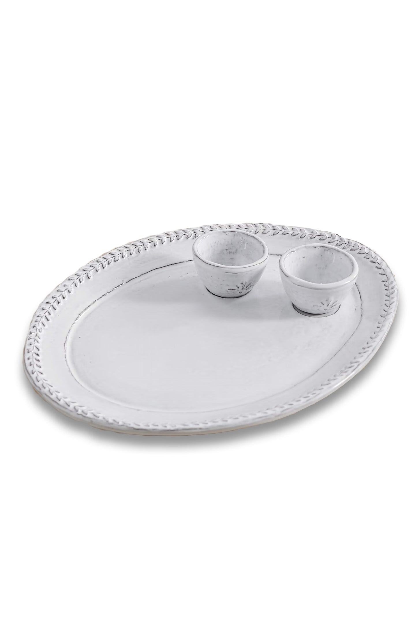 Hillcrest glazed-stone breakfast plate