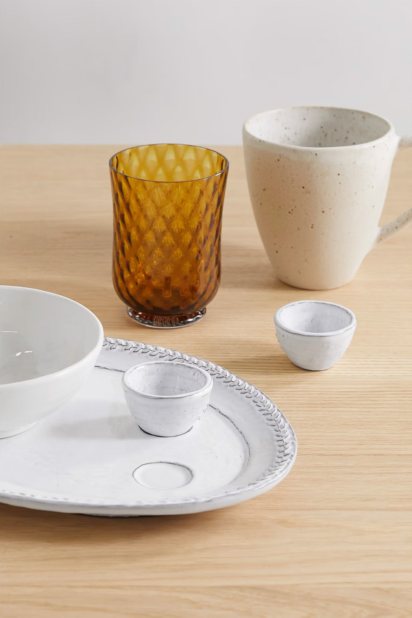 Hillcrest glazed-stone breakfast plate