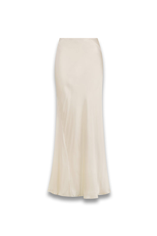 Charli Cream Satin Maxi Skirt
