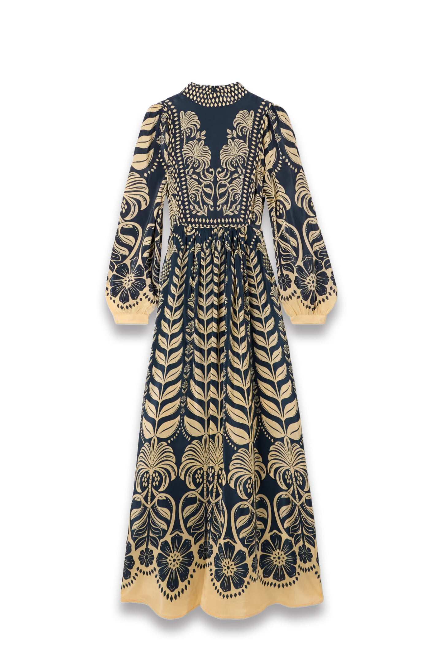 Anja Ruffled Floral-Print Cotton-Crepon Midi Dress