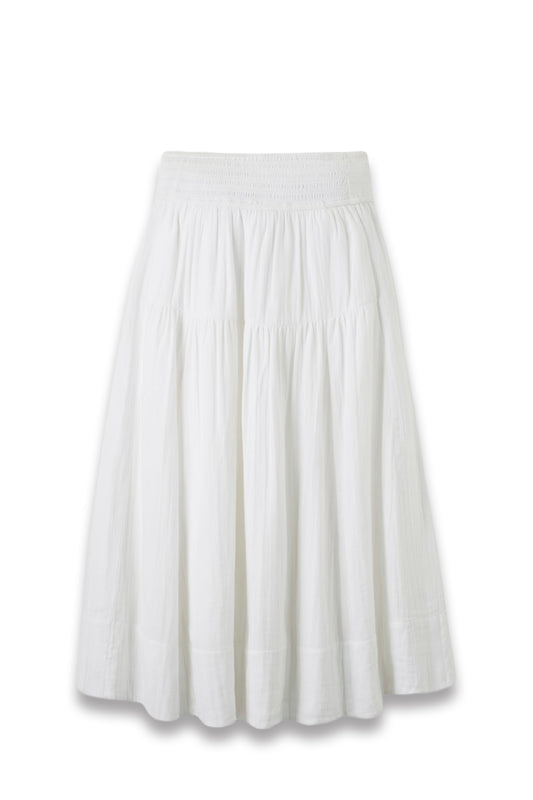 Cheesecloth Tiered Maxi Skirt