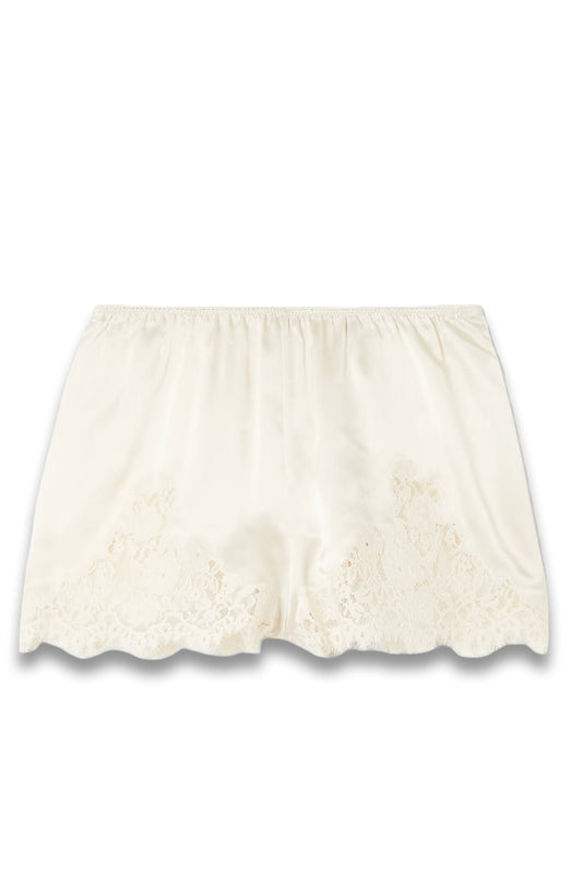 Iona Lace-Trimmed Silk-Satin Shorts