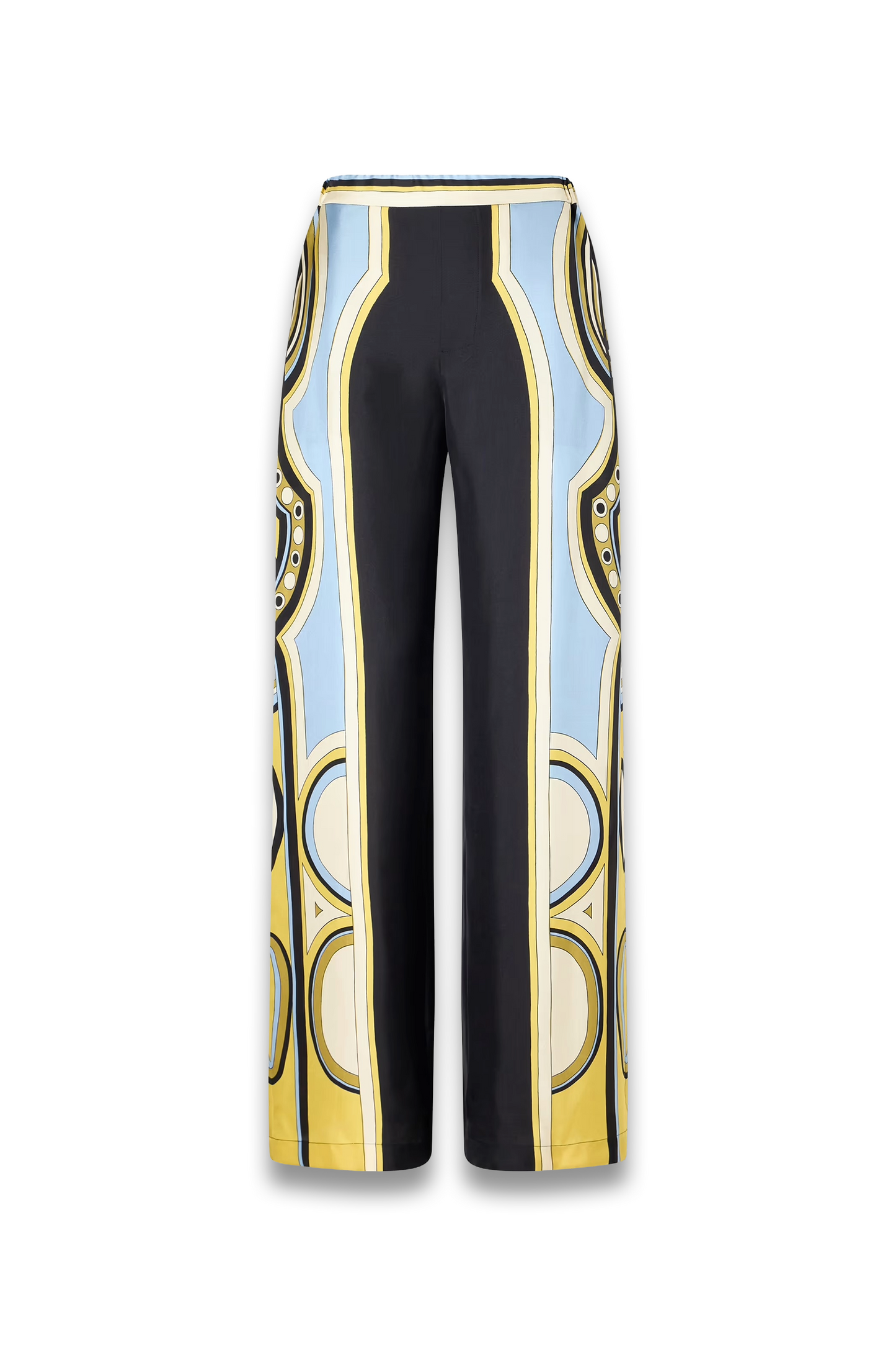 Club Printed Silk-twill Wide-leg Pants