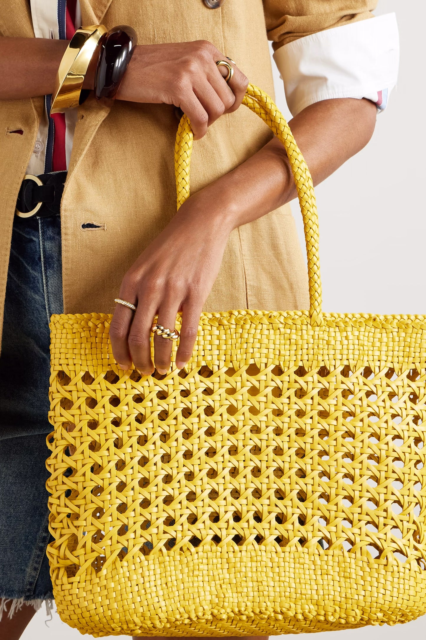 Eclipse Woven Leather Tote