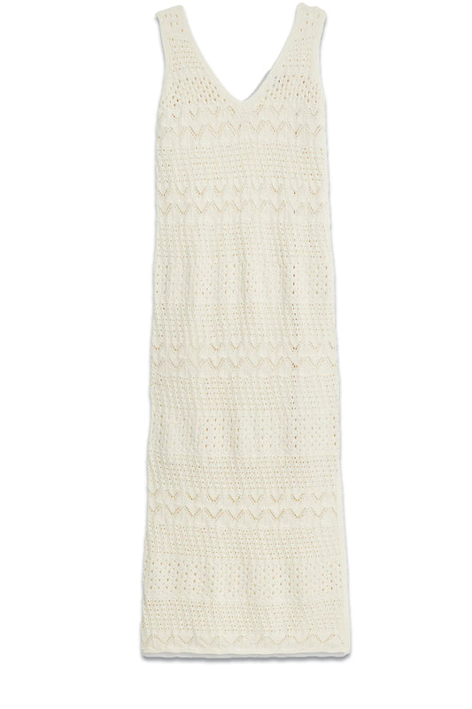 Cotton Rich Textured Midi Knitted Dress