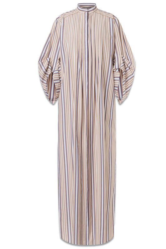 Shirt Dress In Striped Poplin