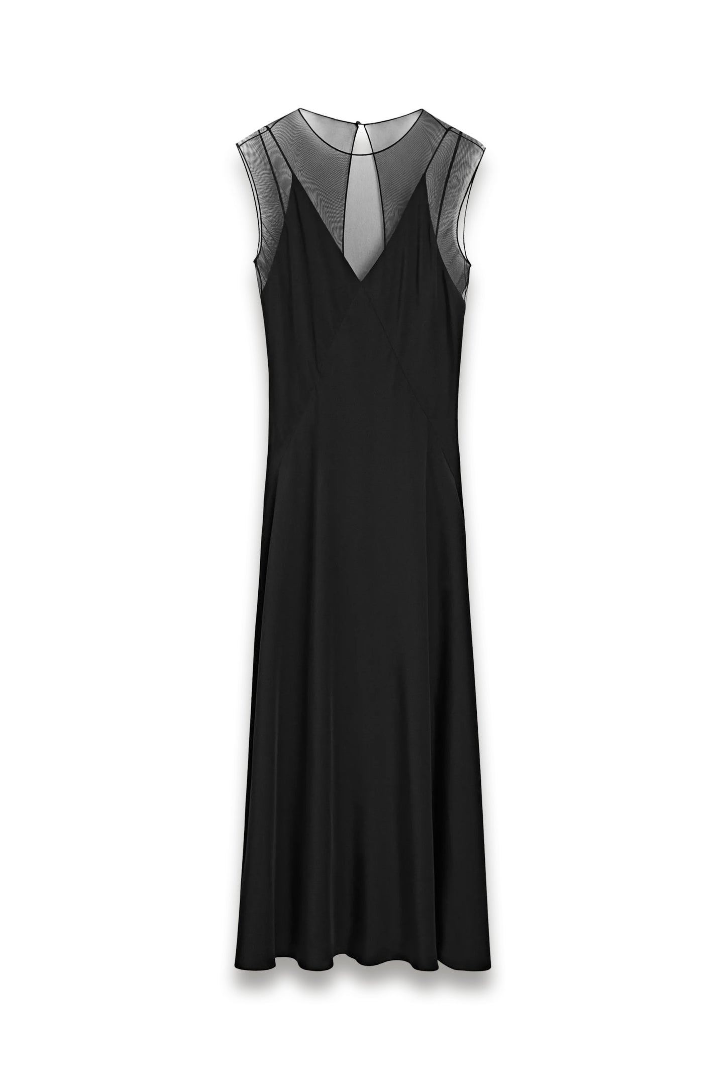 Long Dress with Sheer Detail