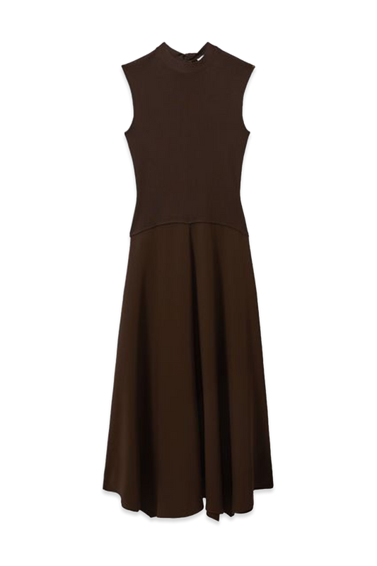 Lani Hybrid Knit Tie Back Midi Dress