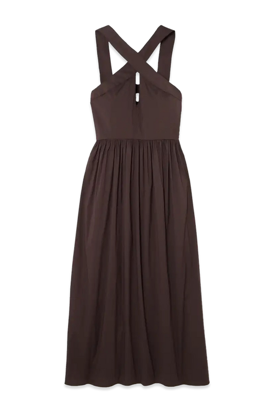 Stelvio Cutout Cotton-blend Poplin Midi Dress
