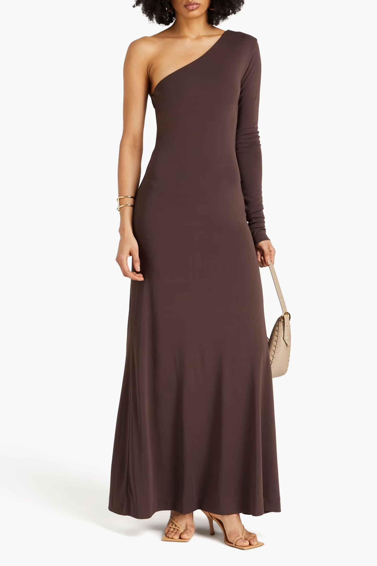 One-shoulder Jersey Maxi Dress