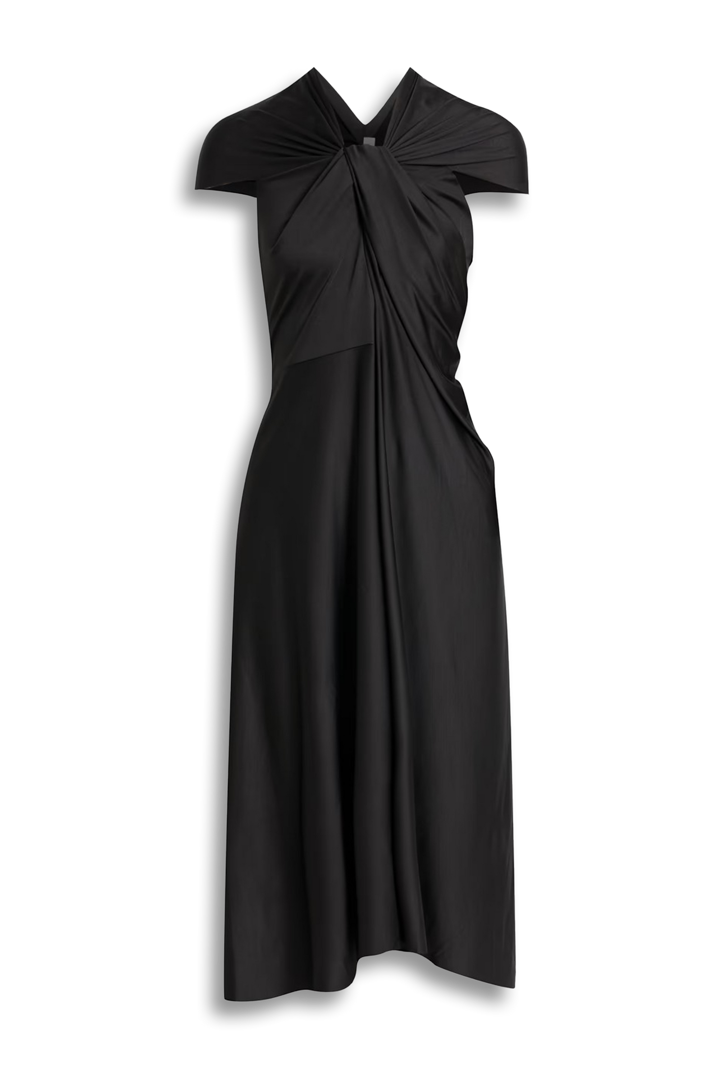 Draped Satin-jersey Midi Dress