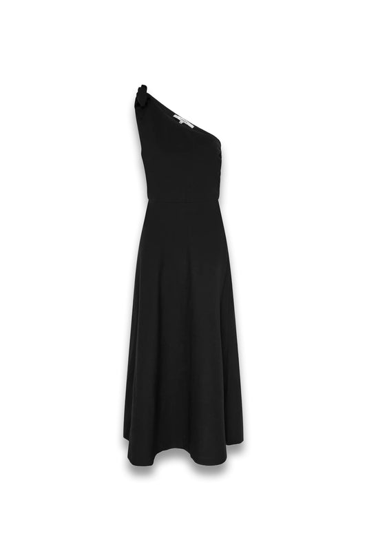 Junaya Linen Blend One Shoulder Dress