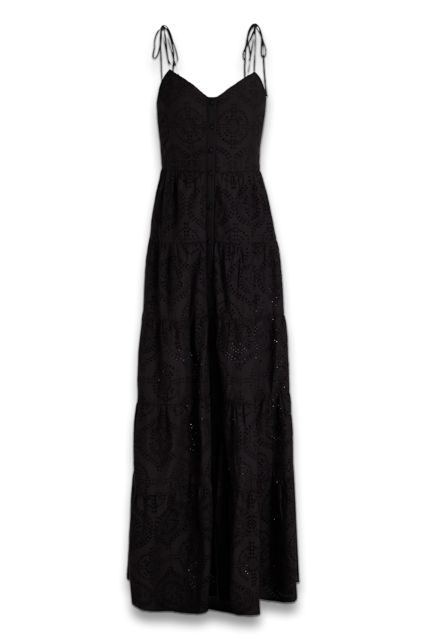 Broderie Anglaise Cotton Maxi Dress
