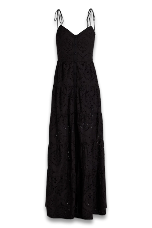 Broderie Anglaise Cotton Maxi Dress
