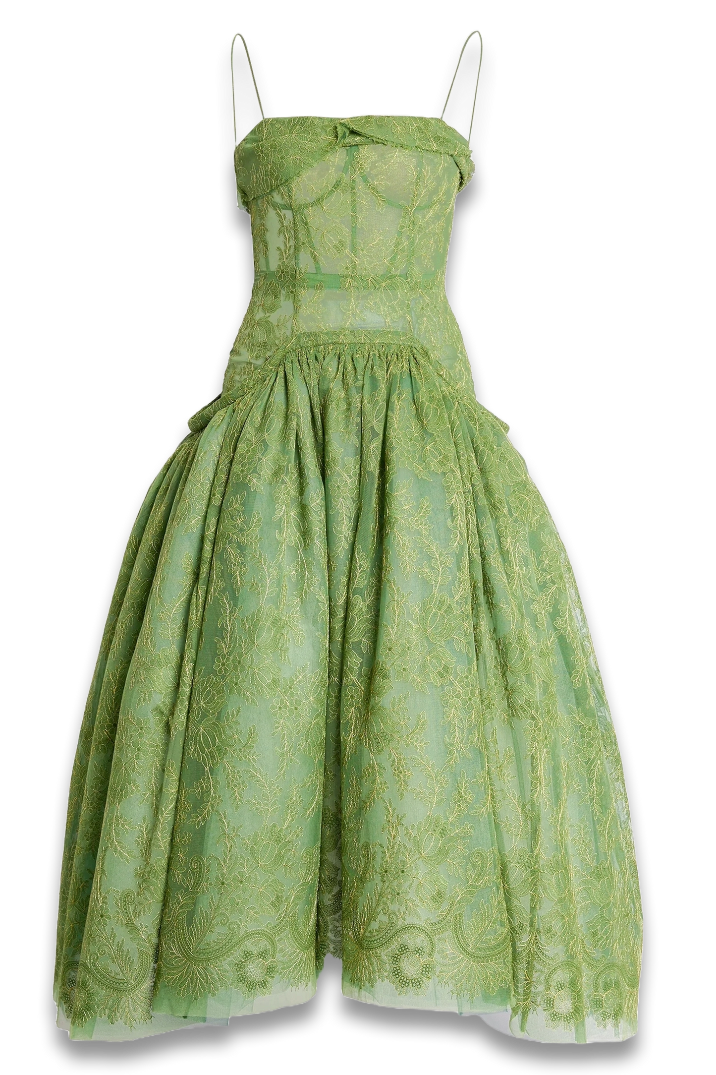 Sleeveless Full Skirt Midi Dress