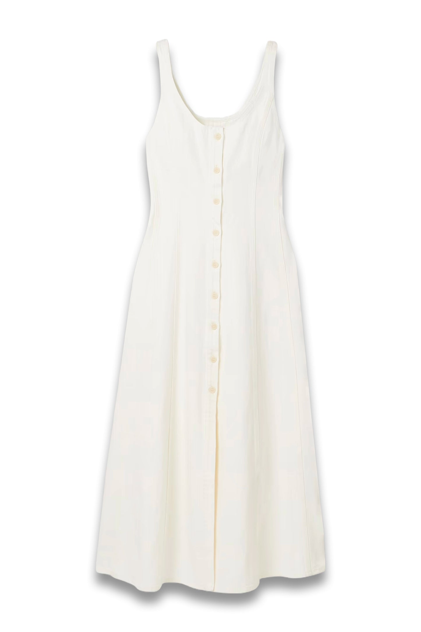 Rosetta Paneled Denim Midi Dress