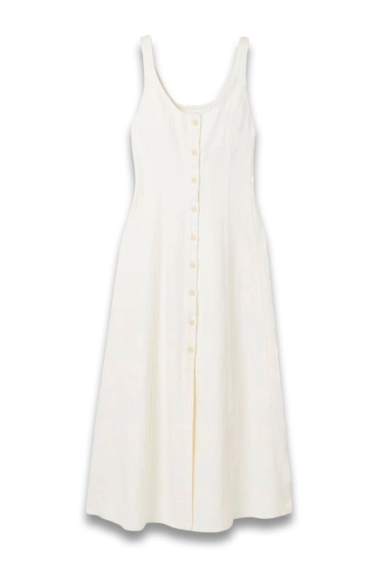 Rosetta Paneled Denim Midi Dress