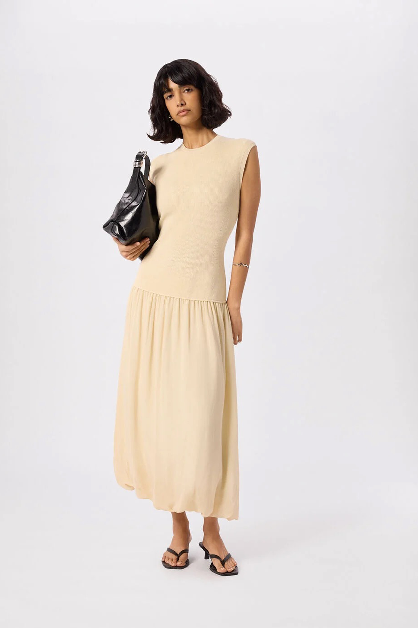 Butter Knitted 2in1 Bubble Hem Dress