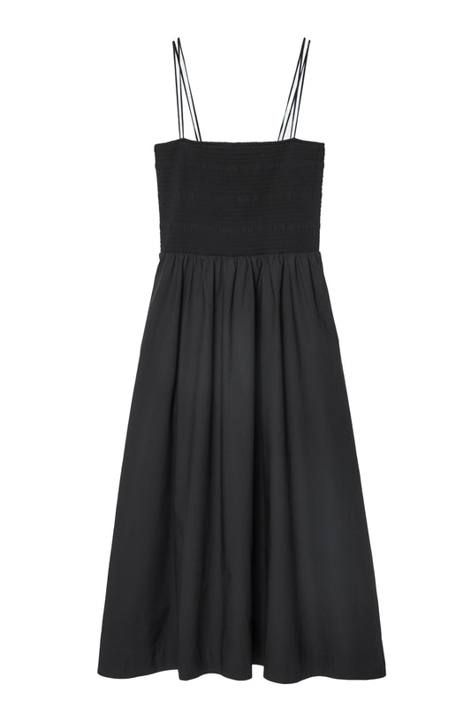 Shirred Midi Dress