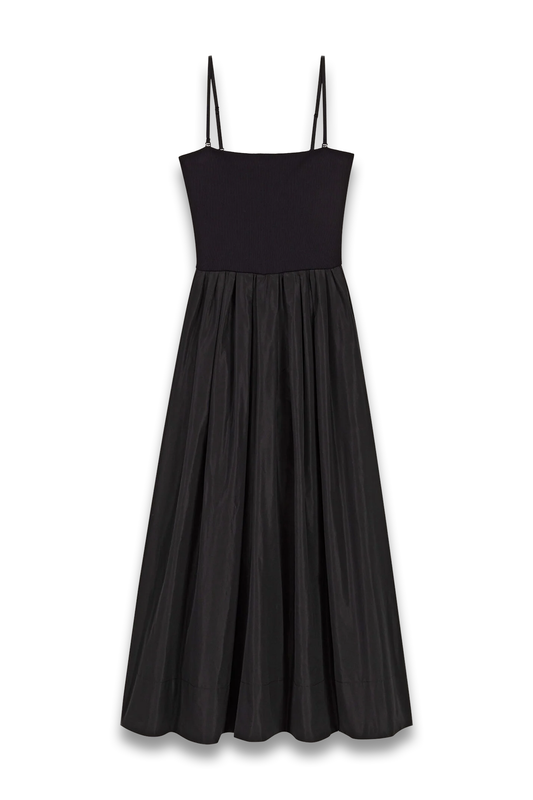 Strapless Mesh and Taffeta Dress